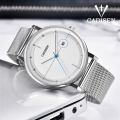 CADISEN 2036 Top Brand Simple Men's Watch Luxury Quartz Grid Steel Belt Waterproof Sports Watch Relogio Masculino